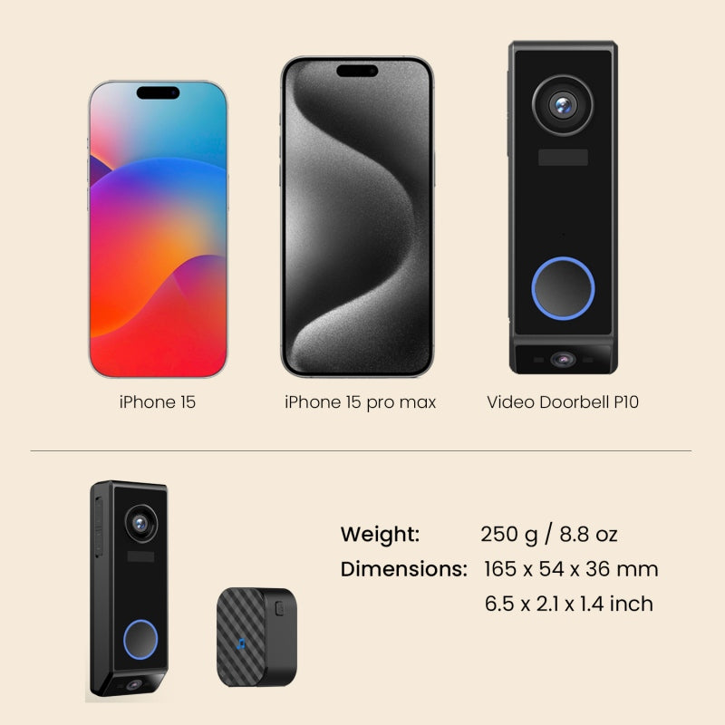 GuardianBell Pro: Smart Wireless Video Doorbell | 3MP & 2MP Low Power Design