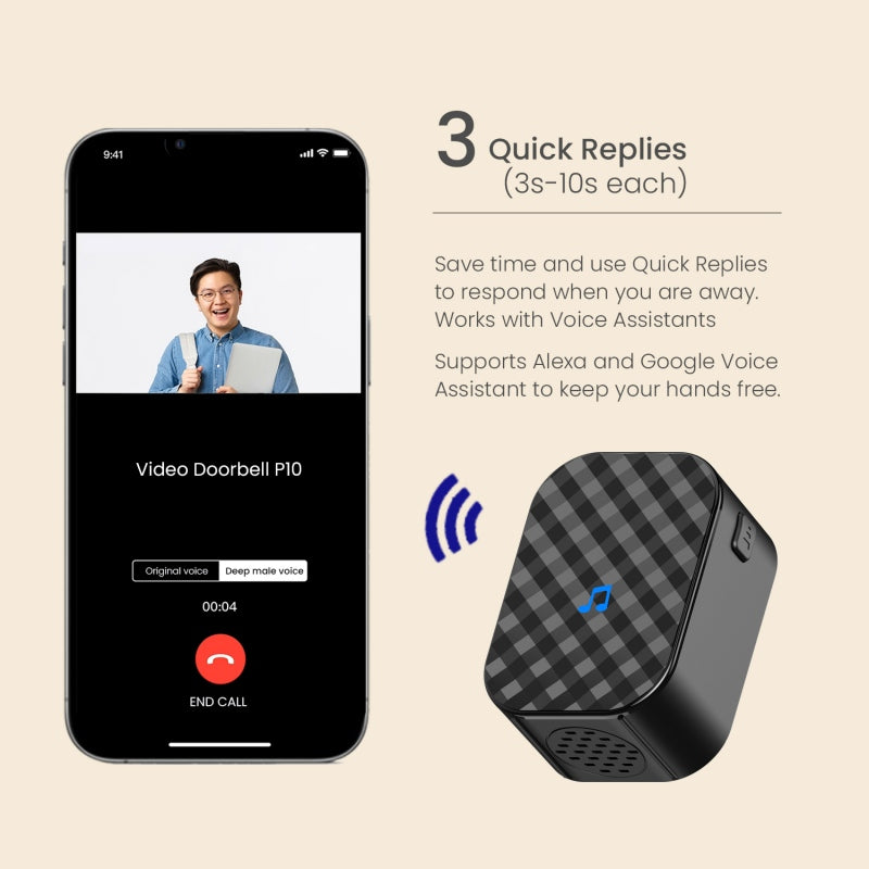 GuardianBell Pro: Smart Wireless Video Doorbell | 3MP & 2MP Low Power Design