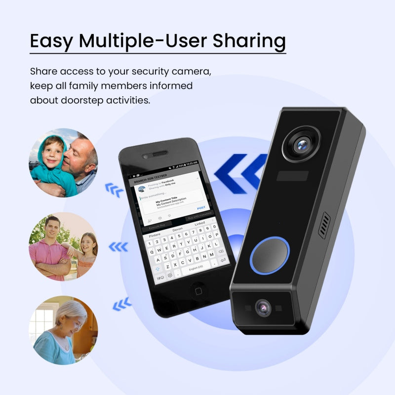 GuardianBell Pro: Smart Wireless Video Doorbell | 3MP & 2MP Low Power Design